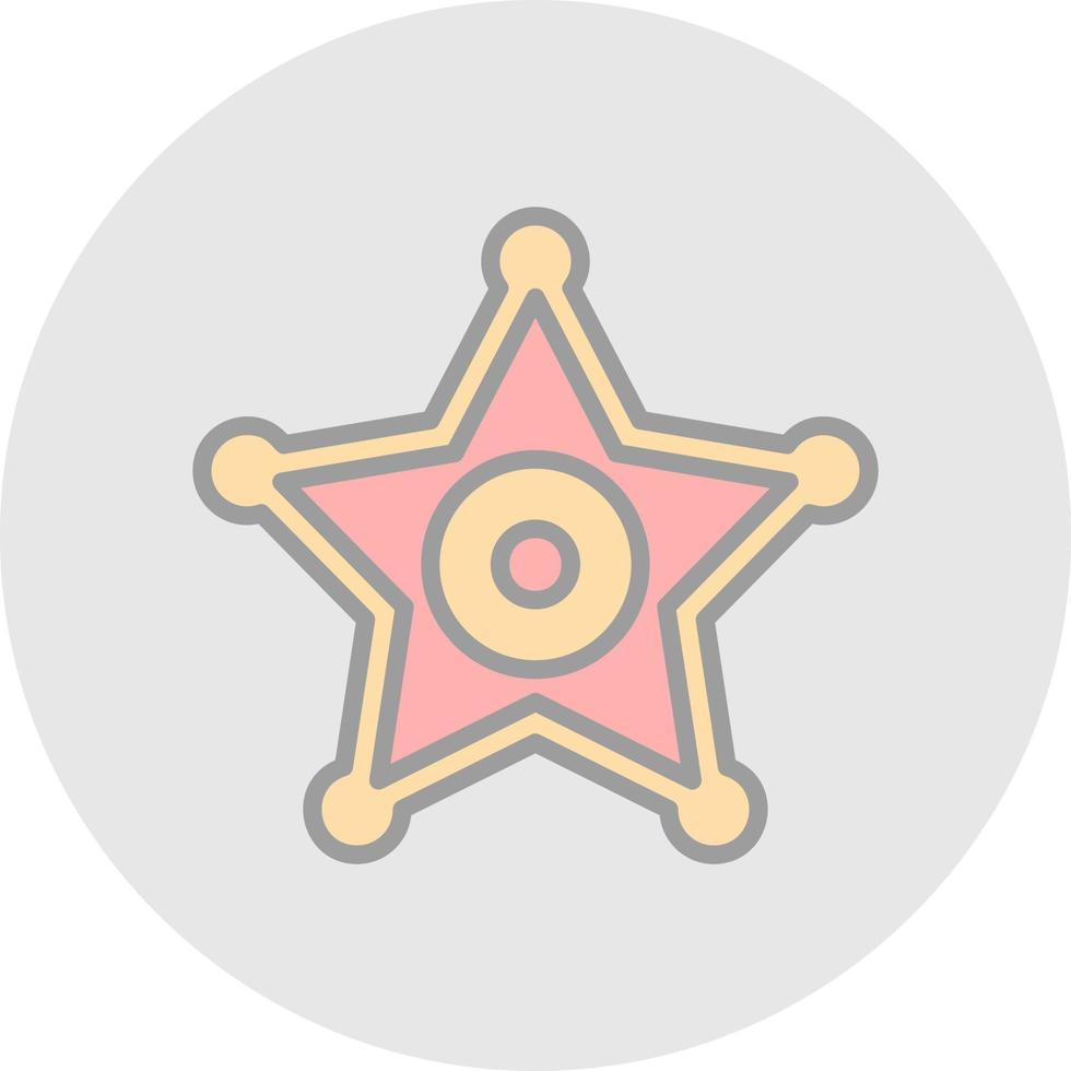 Sheriff Badge Vector Icon Design