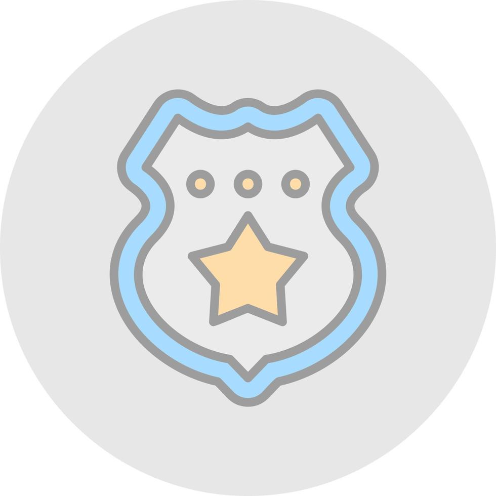 Police Badge Vector Icon Design