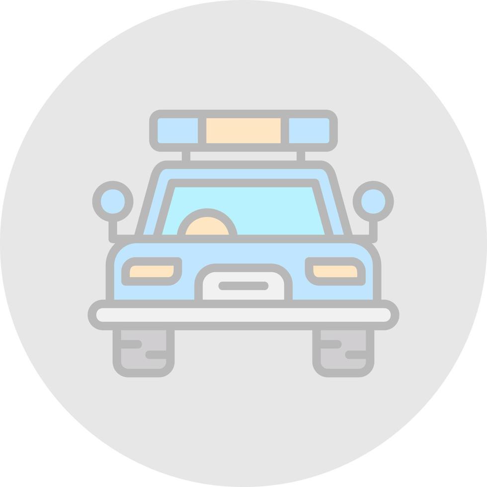 Police Car Vector Icon Design