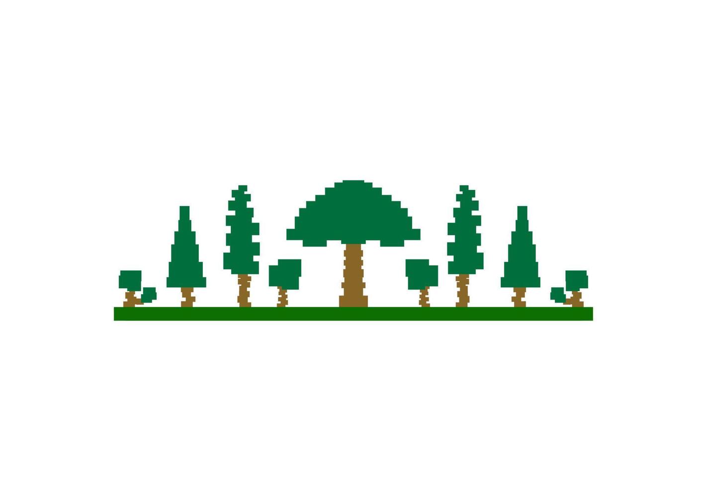 Forest design illustration, simple forest icon with elegant concept vector