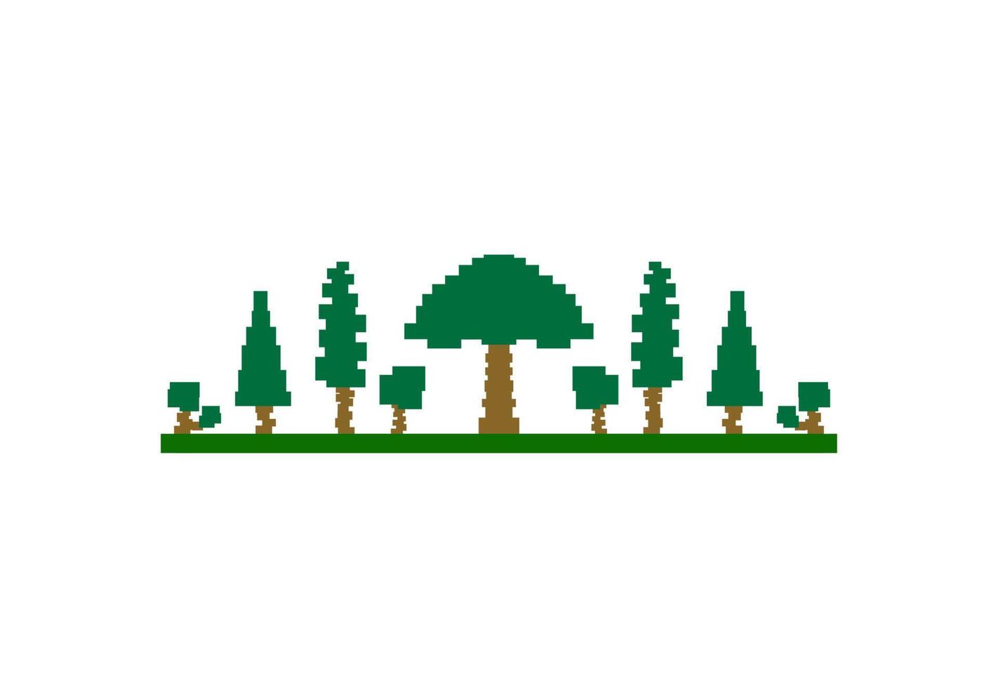 Forest design illustration, simple forest icon with elegant concept vector