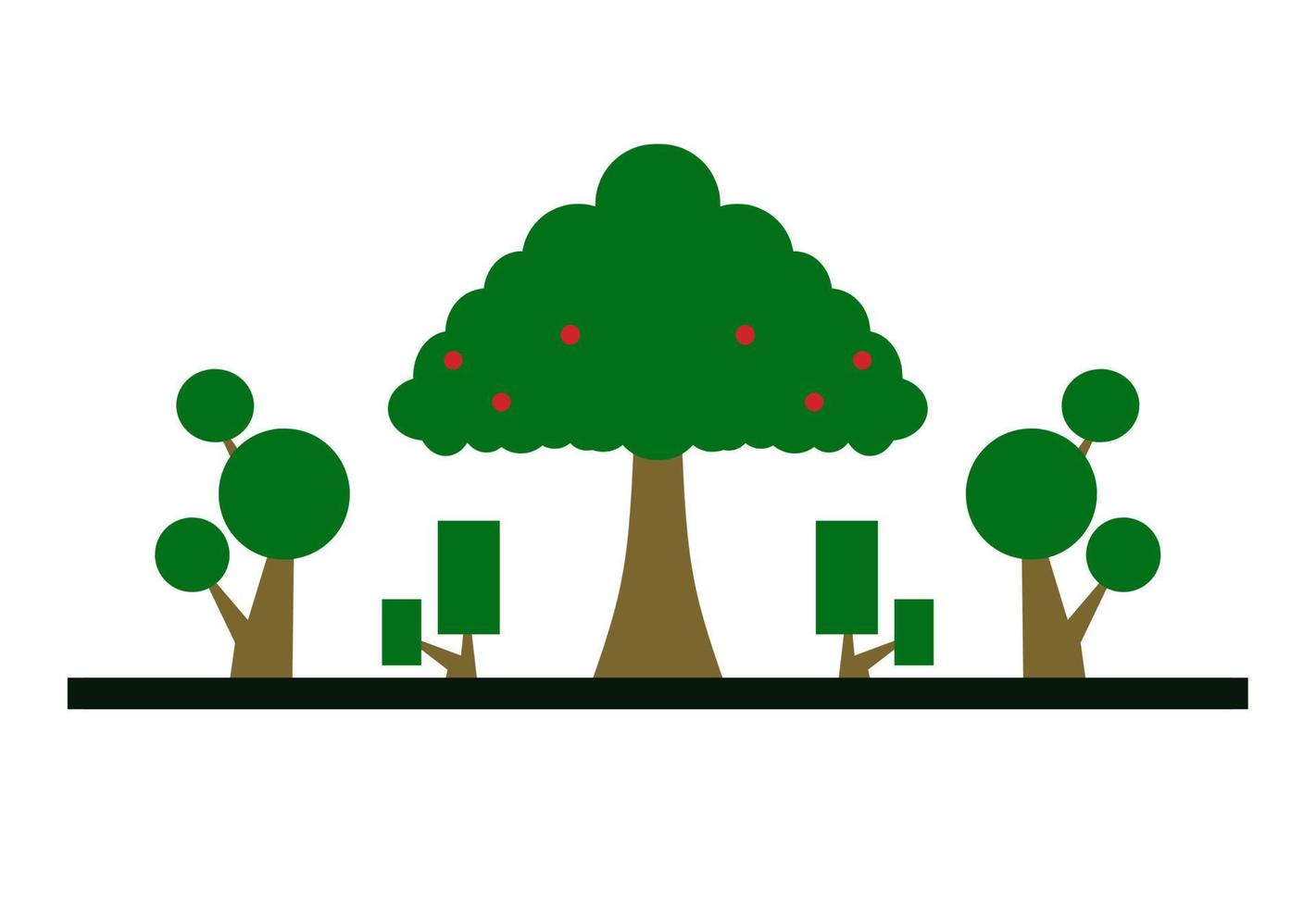 Forest design illustration, simple forest icon with elegant concept vector