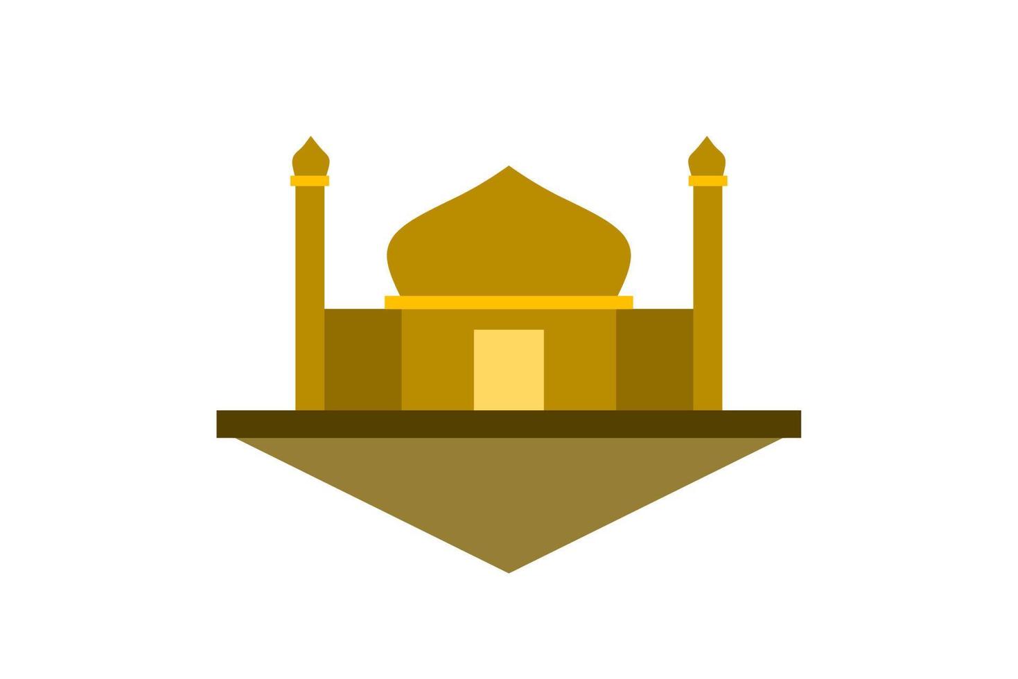 mosque illustration, mosque icon with elegant concept, perfect for ramadan design vector