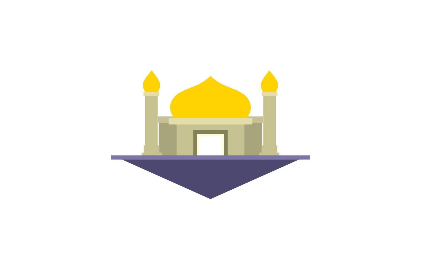 mosque illustration, mosque icon with elegant concept, perfect for ramadan design vector