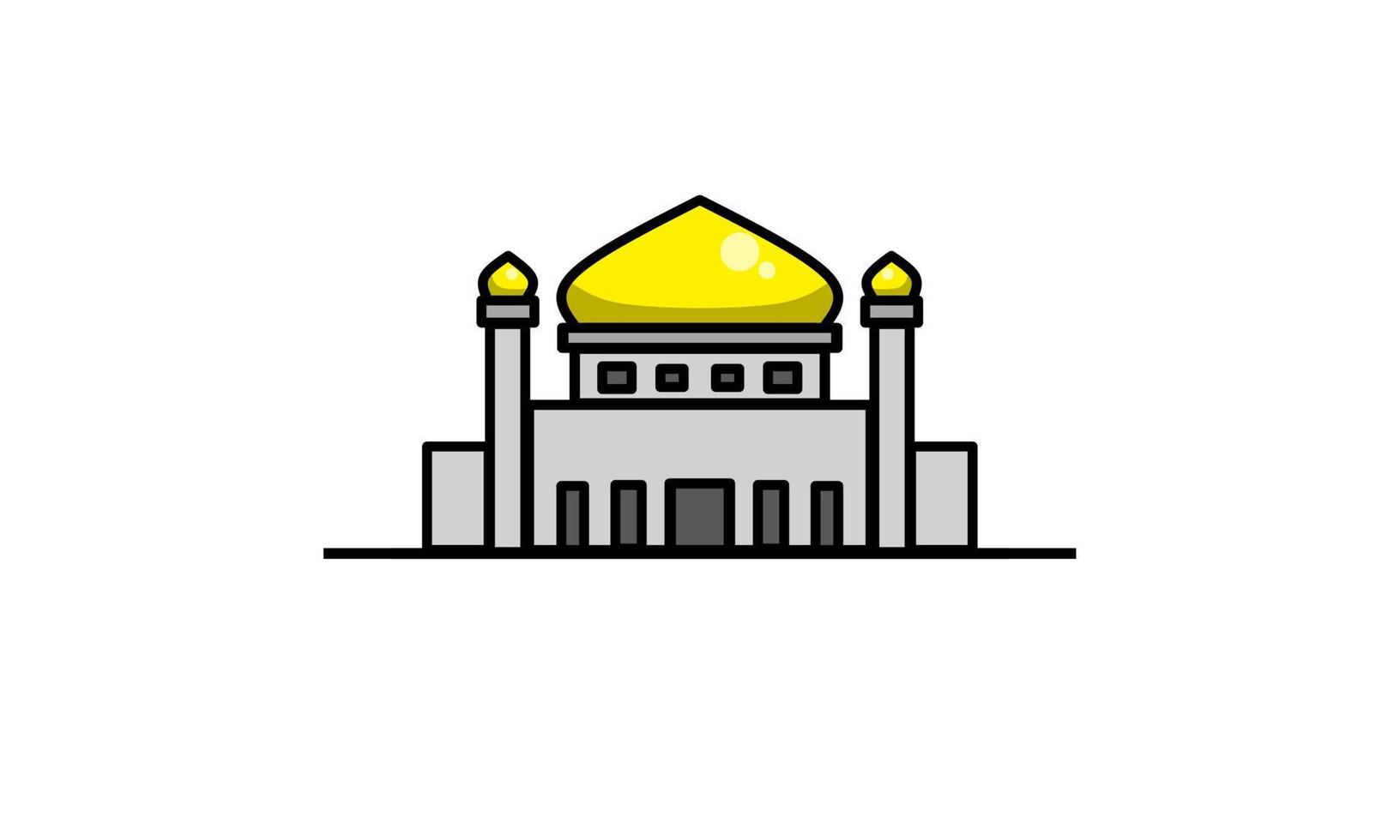 mezquita ilustración, mezquita icono con elegante concepto, Perfecto para Ramadán o eid diseño vector