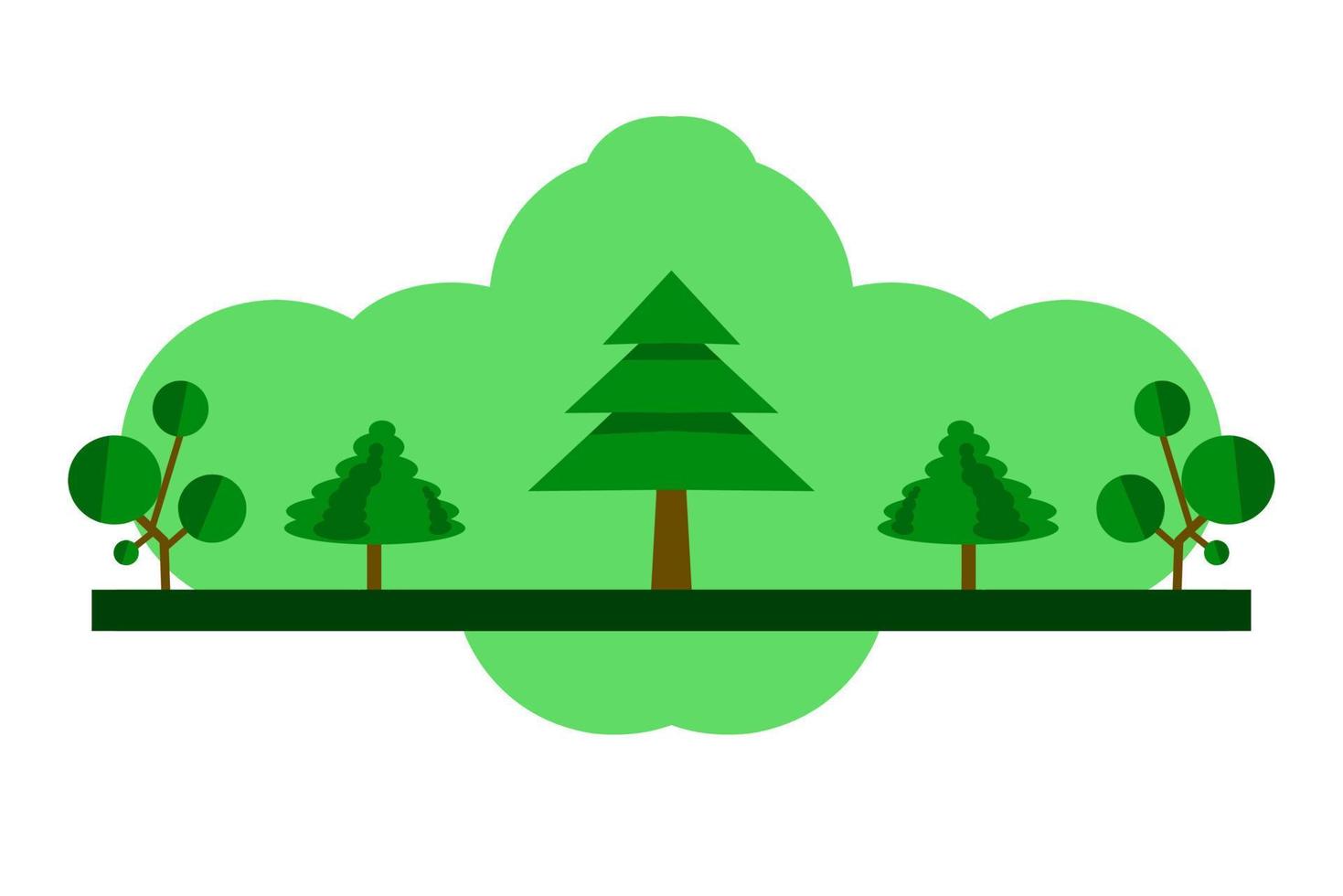 Forest design illustration, simple forest icon with elegant concept, perfect for celebrations world forest day vector
