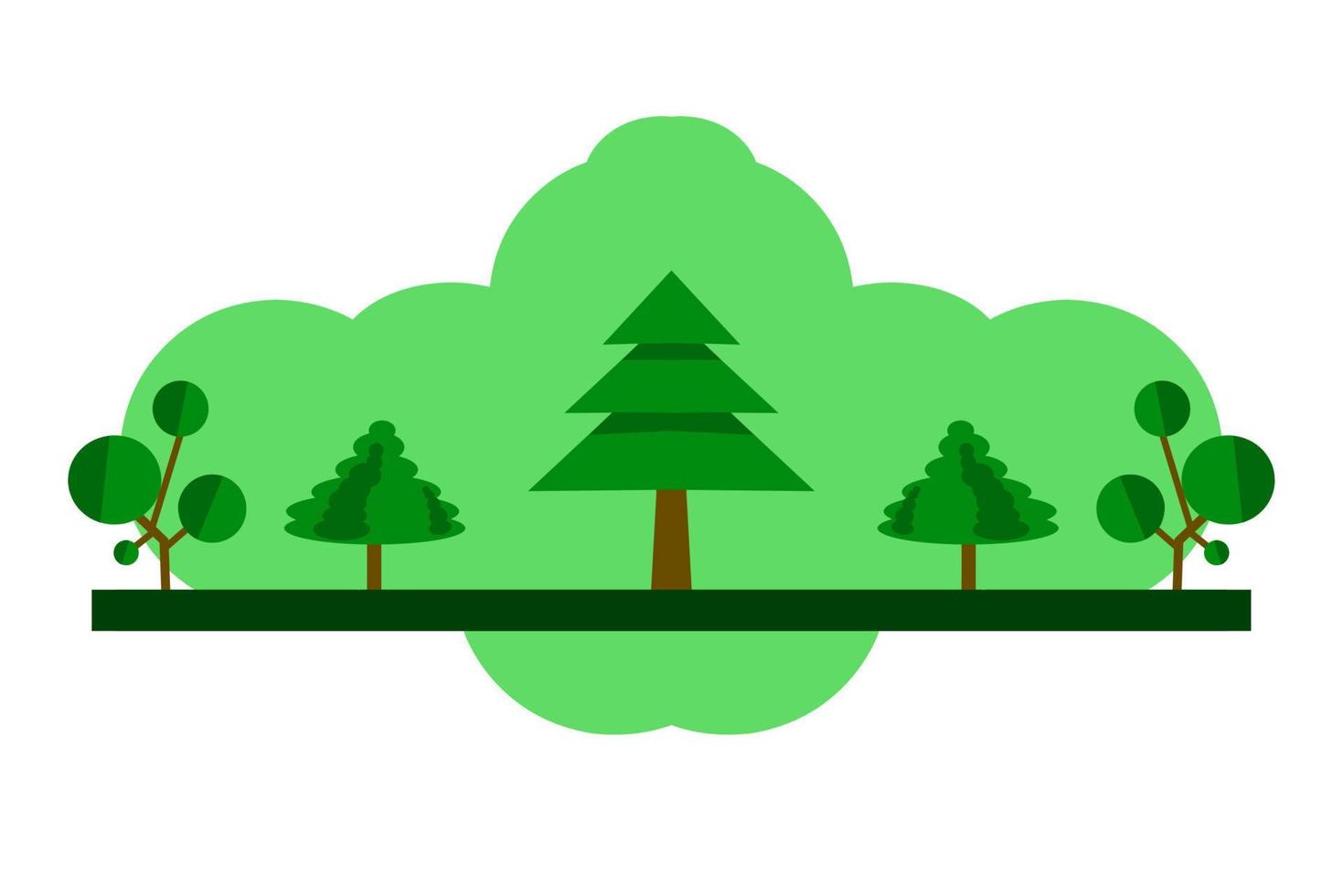 Forest design illustration, simple forest icon with elegant concept, perfect for celebrations world forest day vector