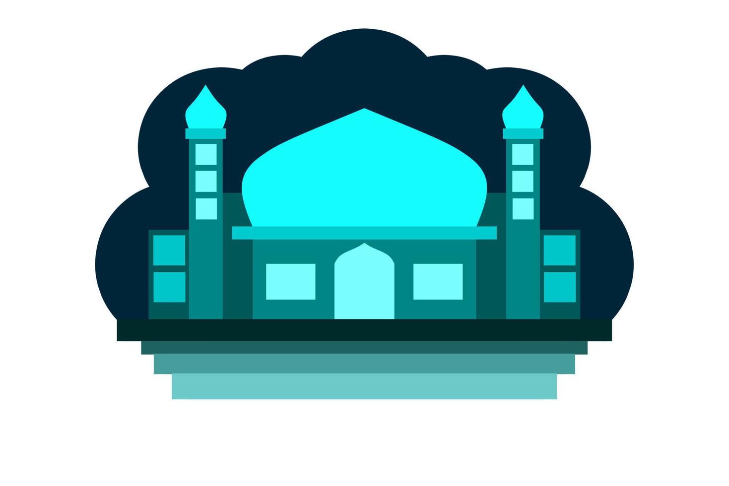 mosque illustration, mosque icon with elegant concept, perfect for ramadan design vector