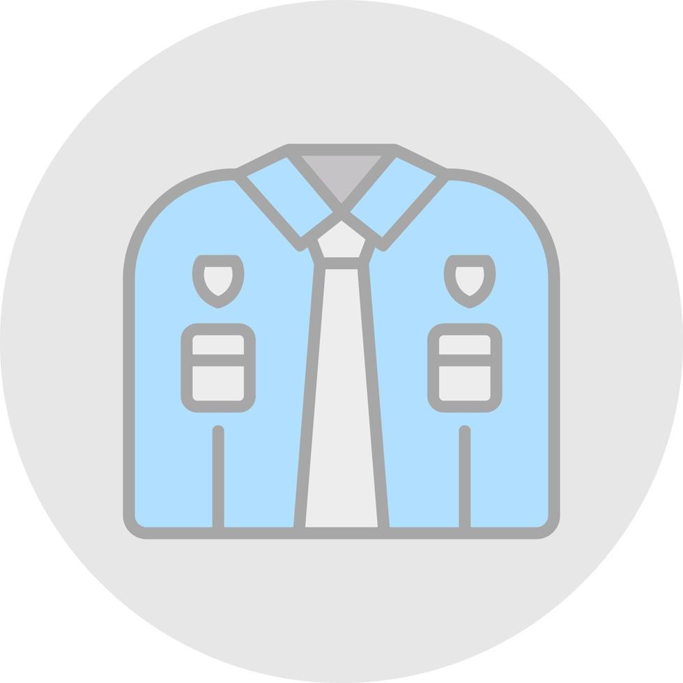 Police Uniform Vector Icon Design