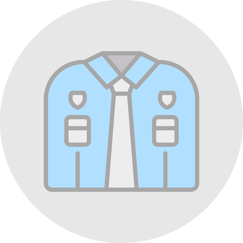 Police Uniform Vector Icon Design