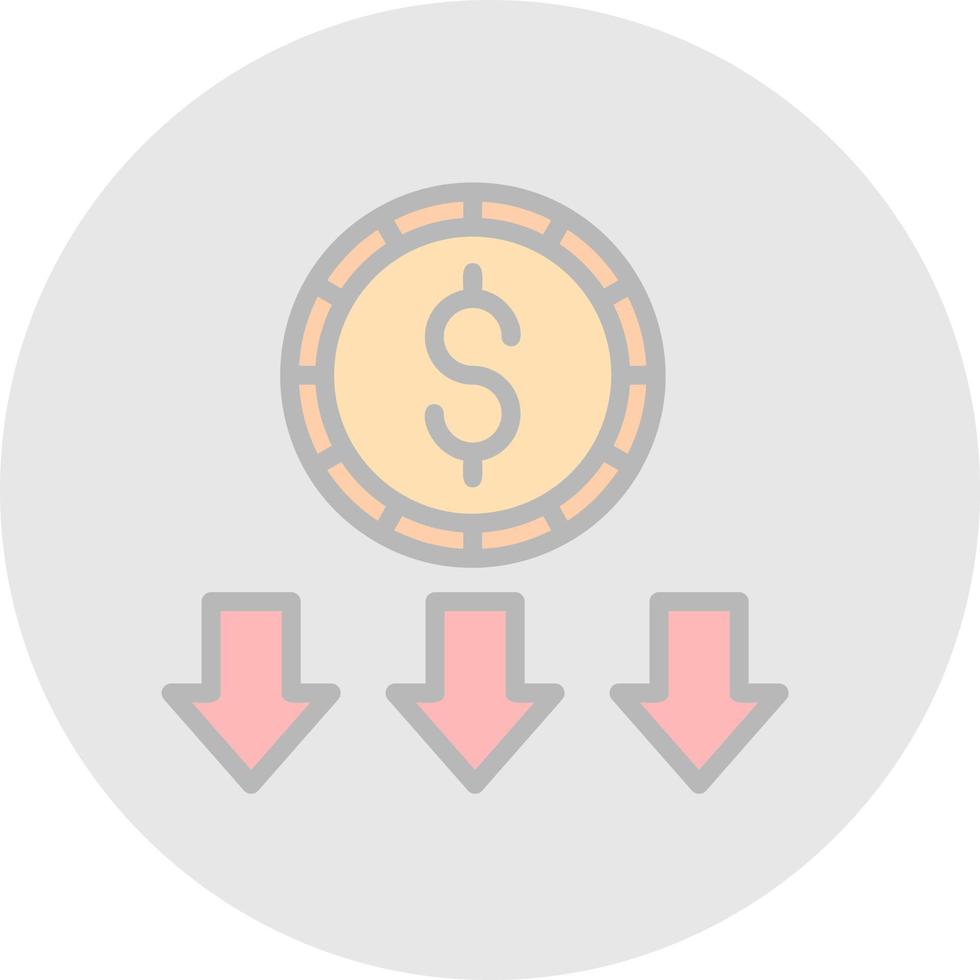 Money Loss Vector Icon Design
