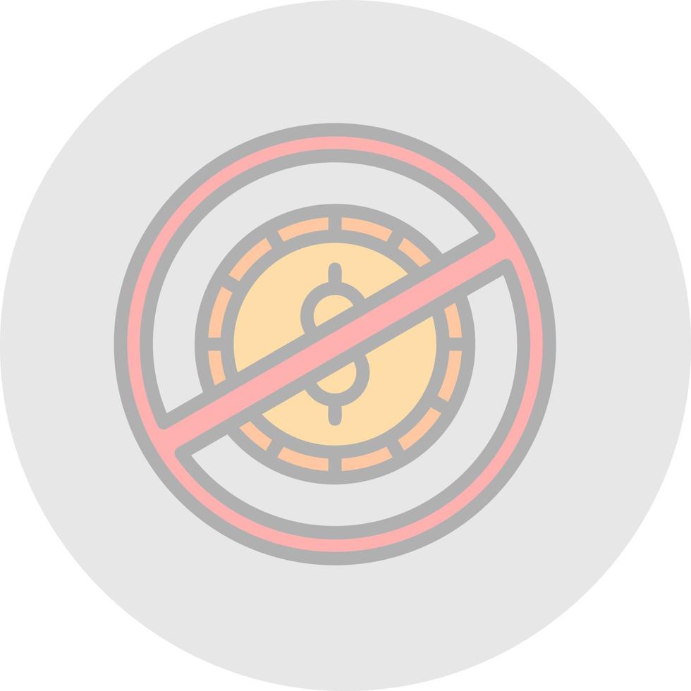 No Money Vector Icon Design