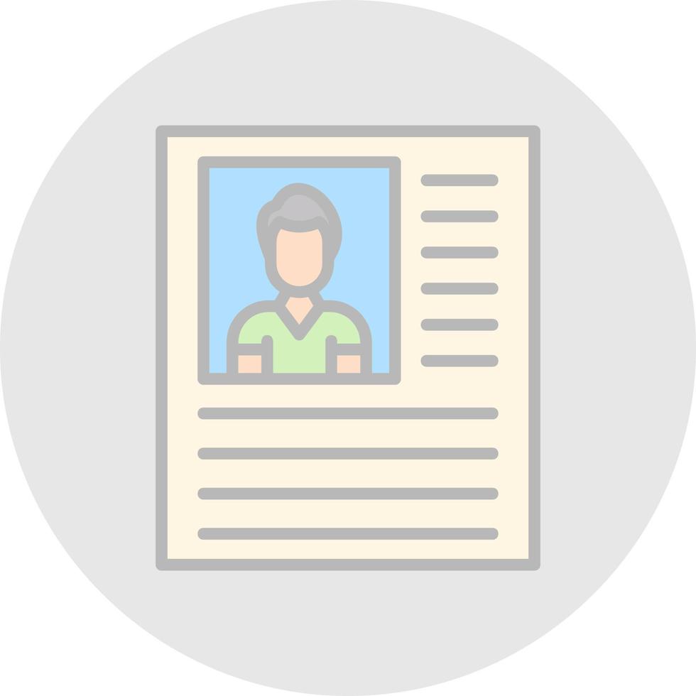 Personal Profile Vector Icon Design