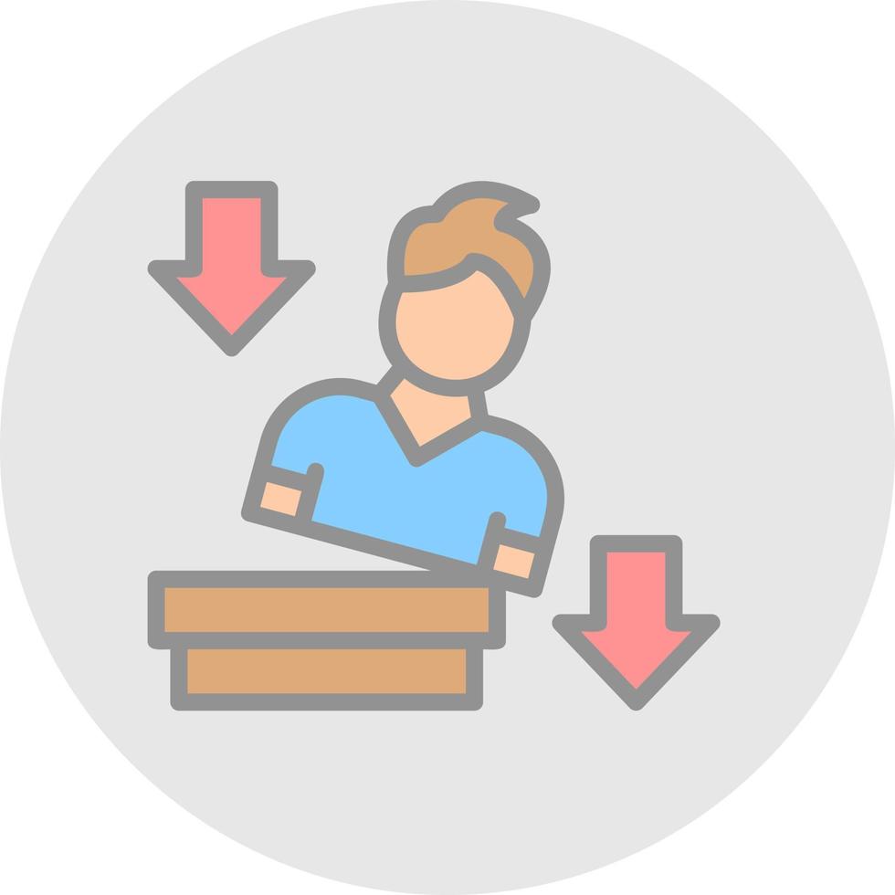 Falling Vector Icon Design