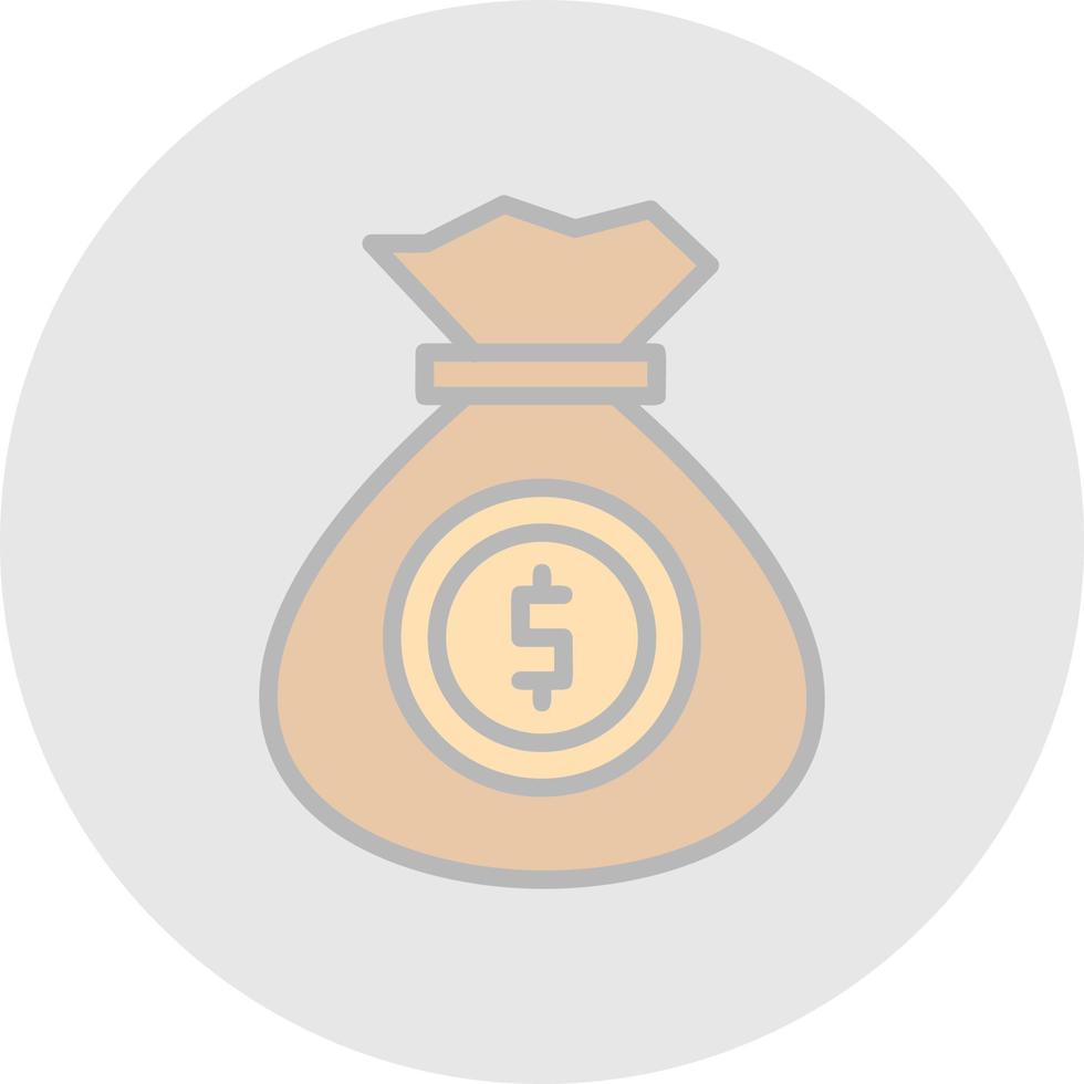 Money Bag Vector Icon Design