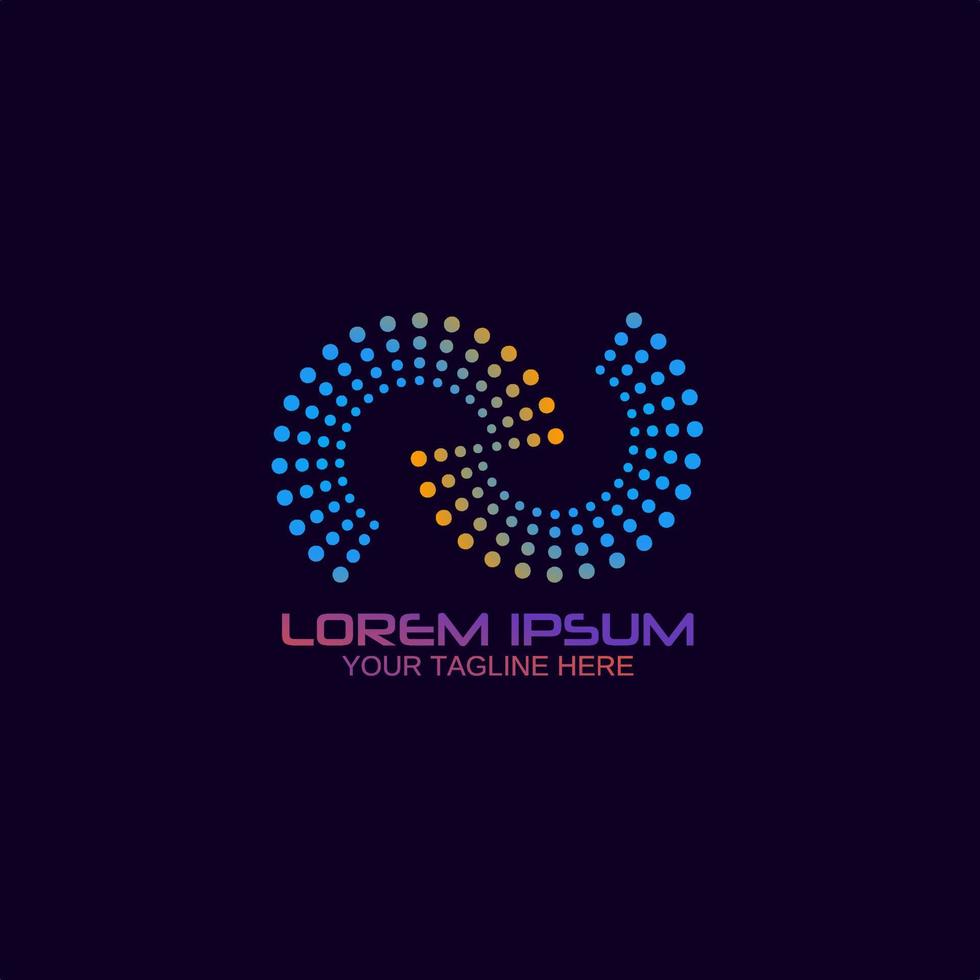 Technology Logo design template, Connecting logo symbol template. Vector logo in flat style.