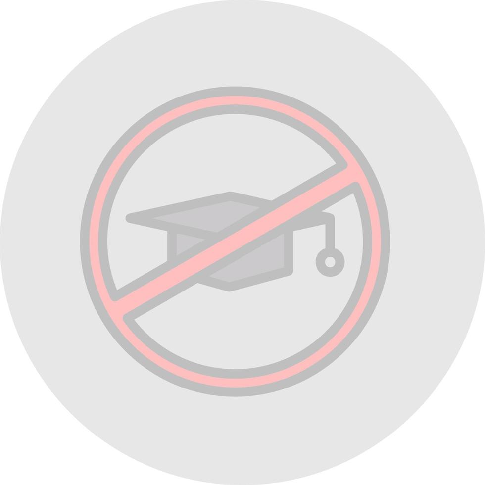 No Education Vector Icon Design