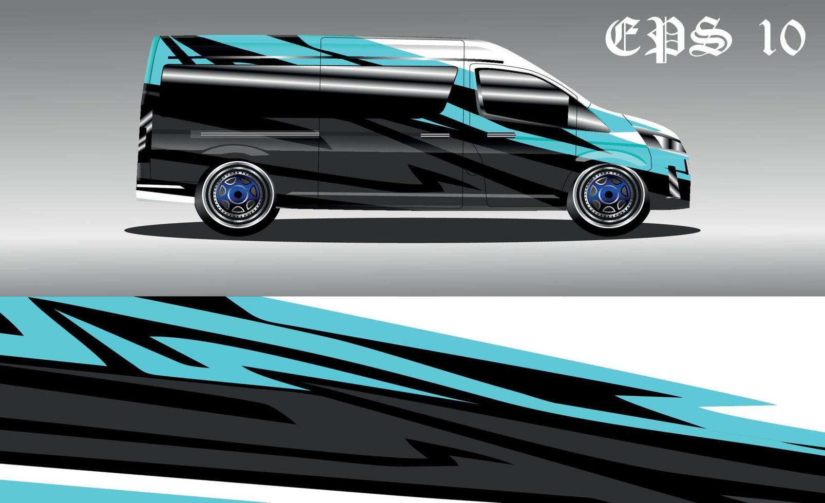 cargo van car wrap design vector