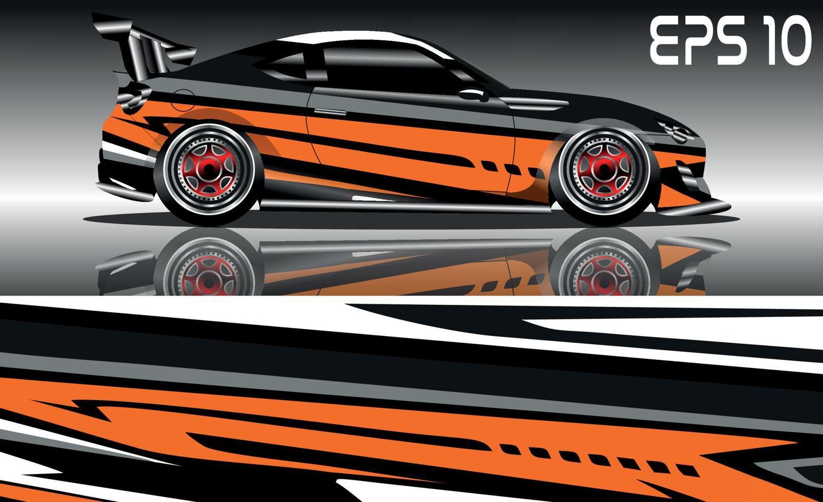 sports car wrap design vector