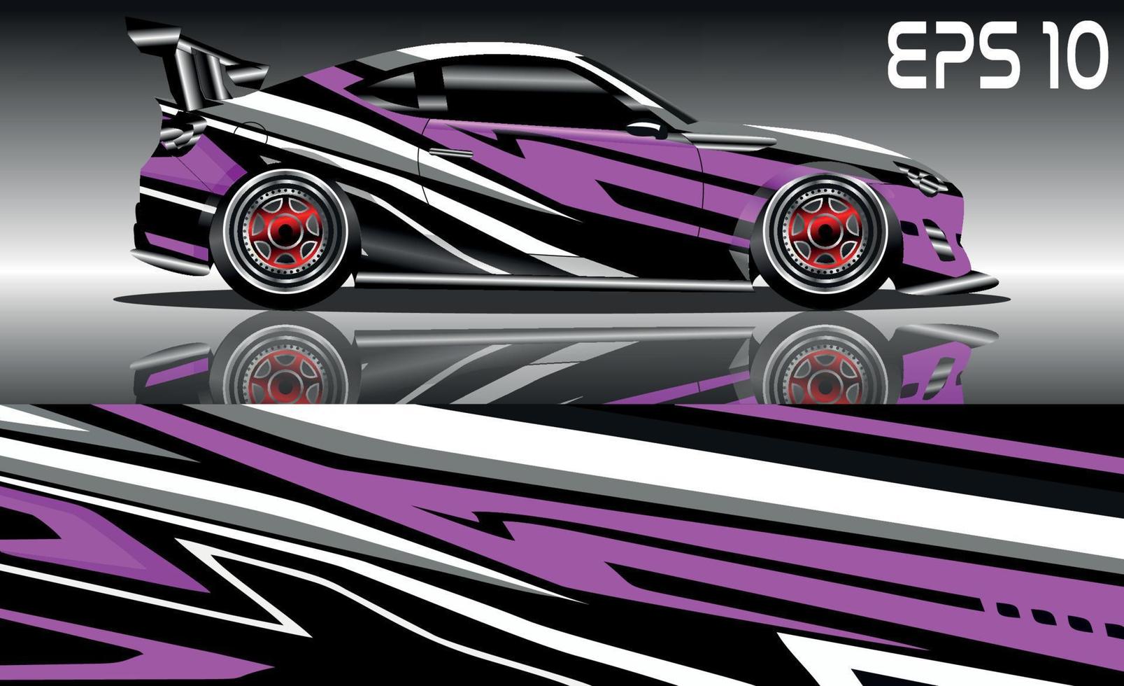 sports car wrap design vector