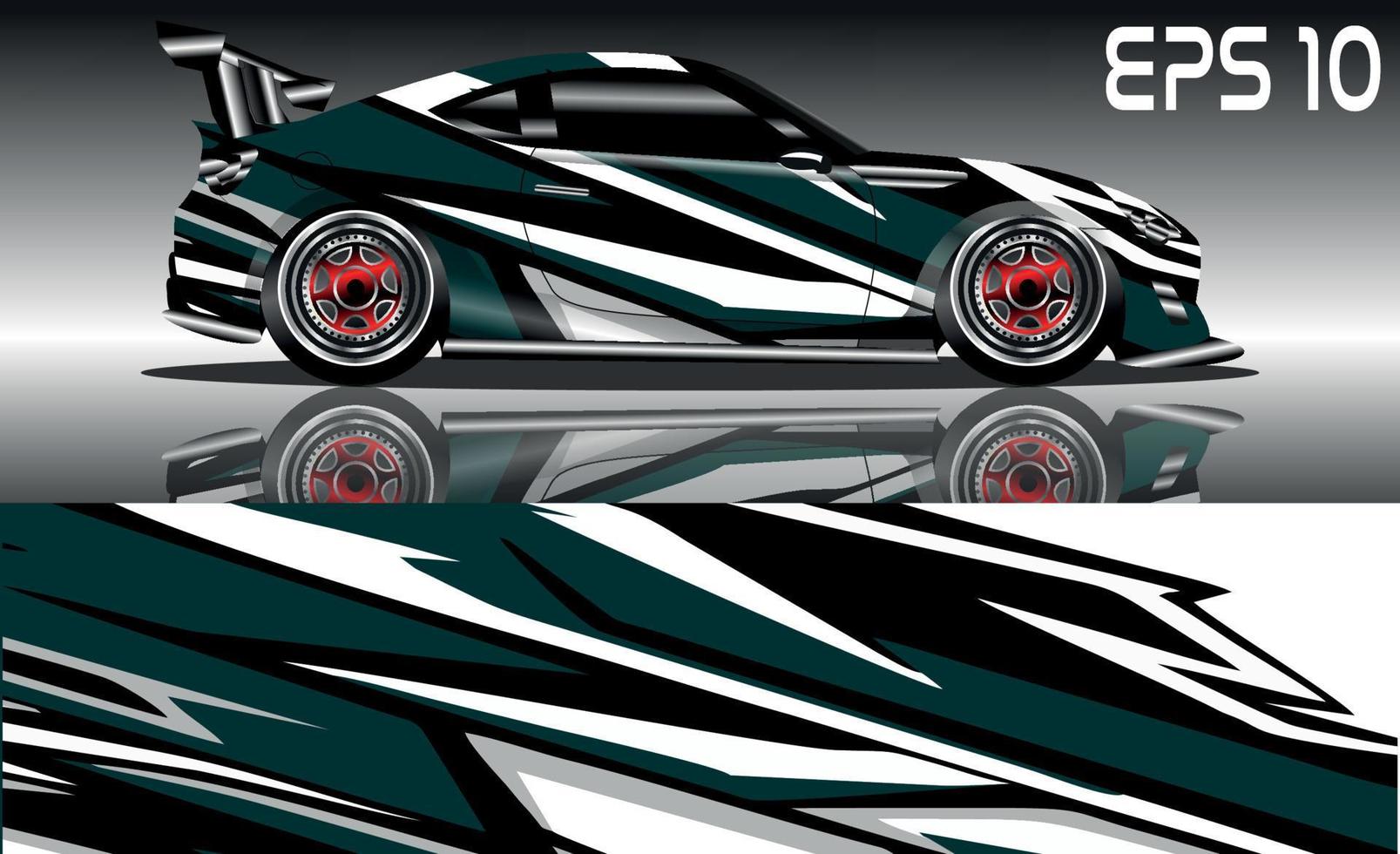 sports car wrap design vector