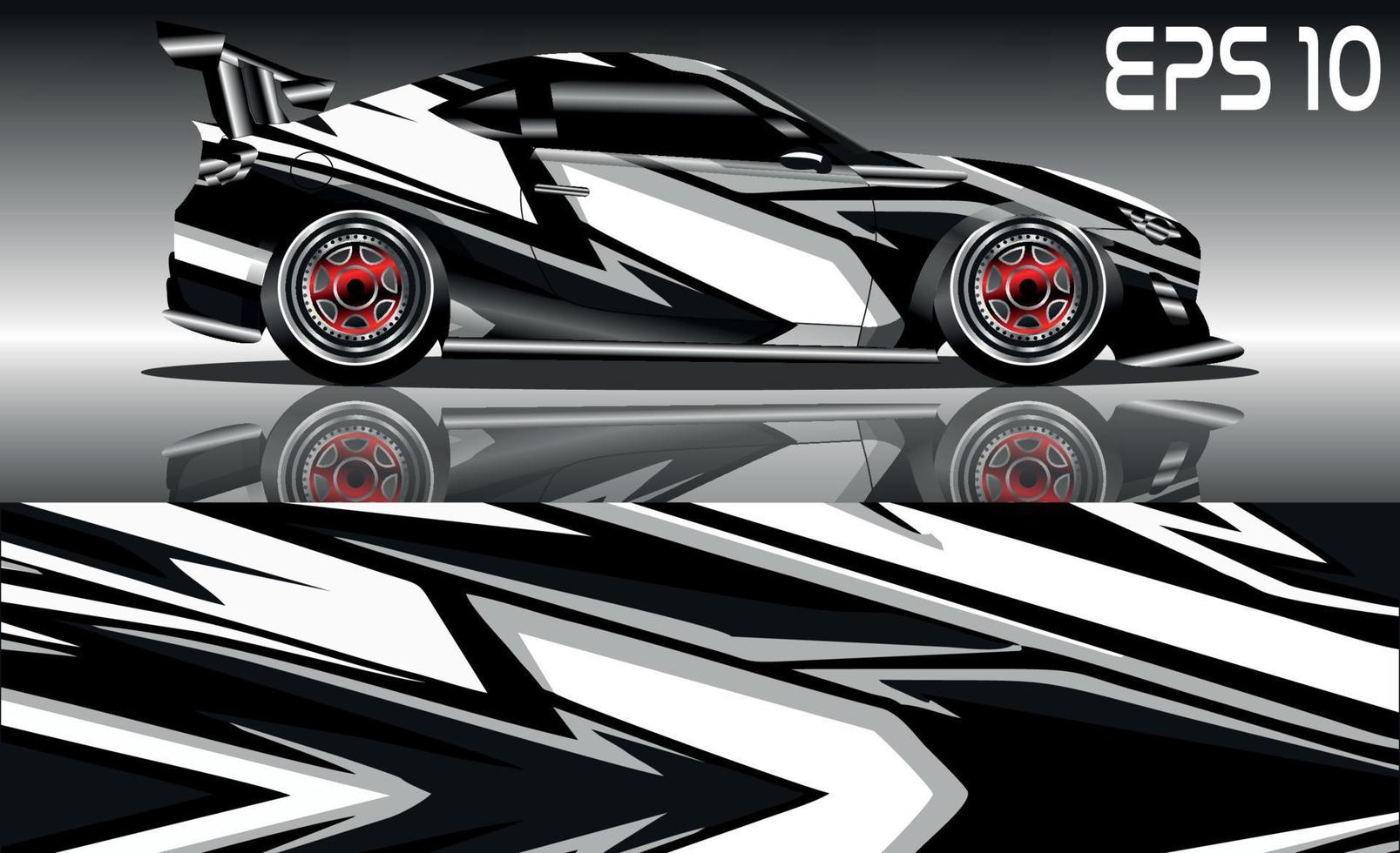 sports car wrap design vector