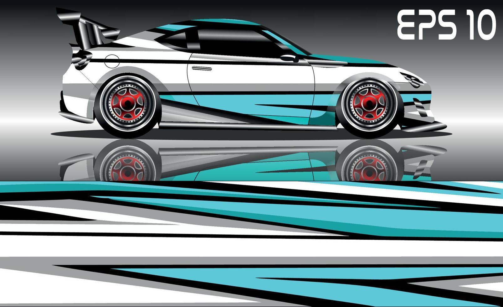 sports car wrap design vector