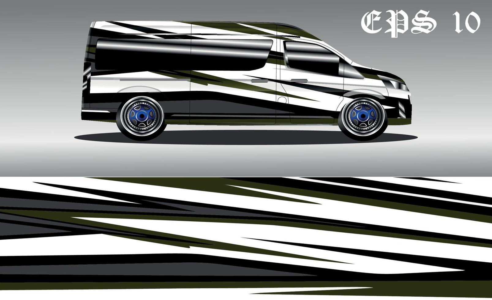 cargo van car wrap design vector