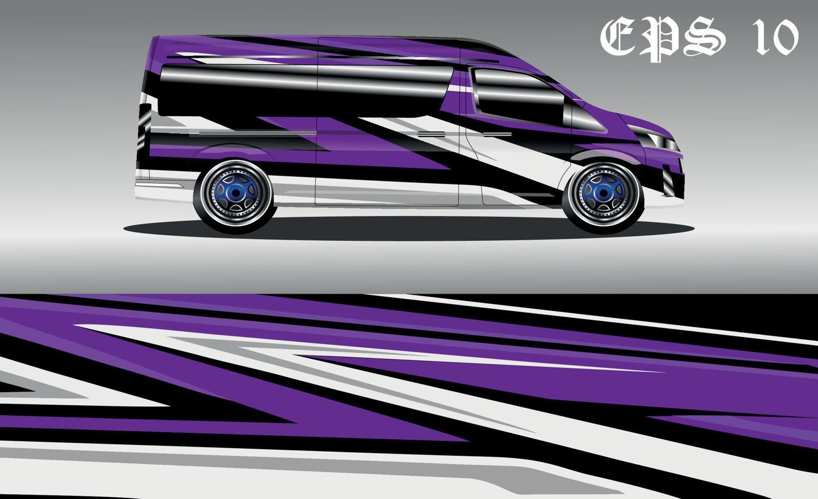 cargo van car wrap design vector