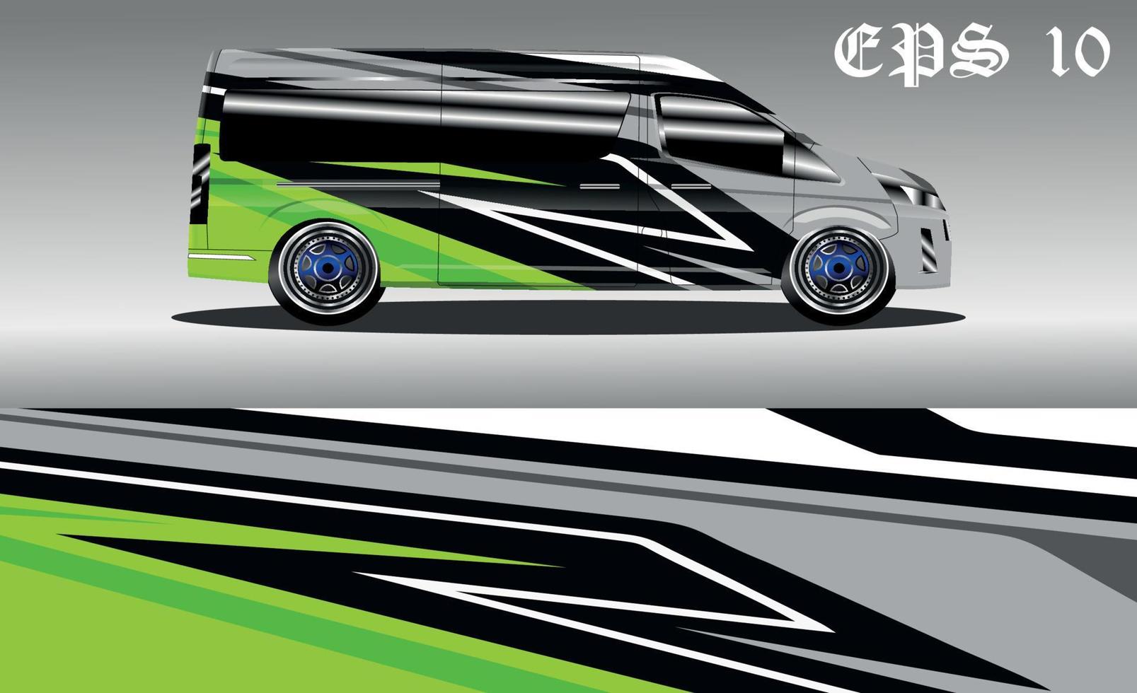 cargo van car wrap design vector