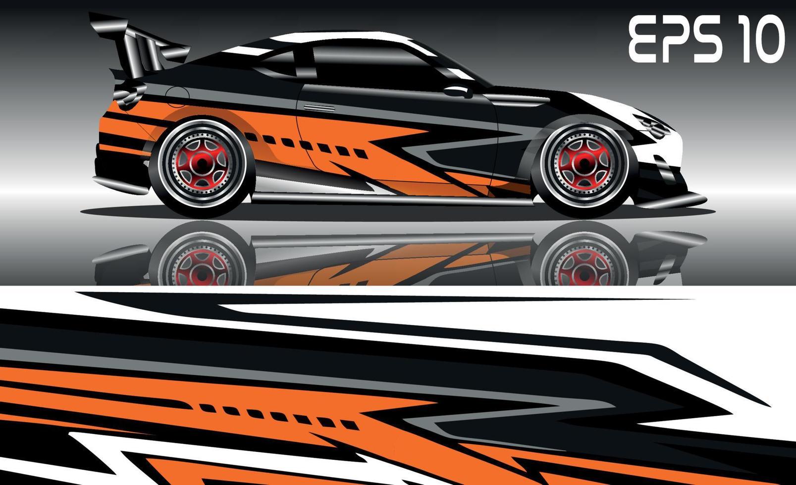 sports car wrap design vector