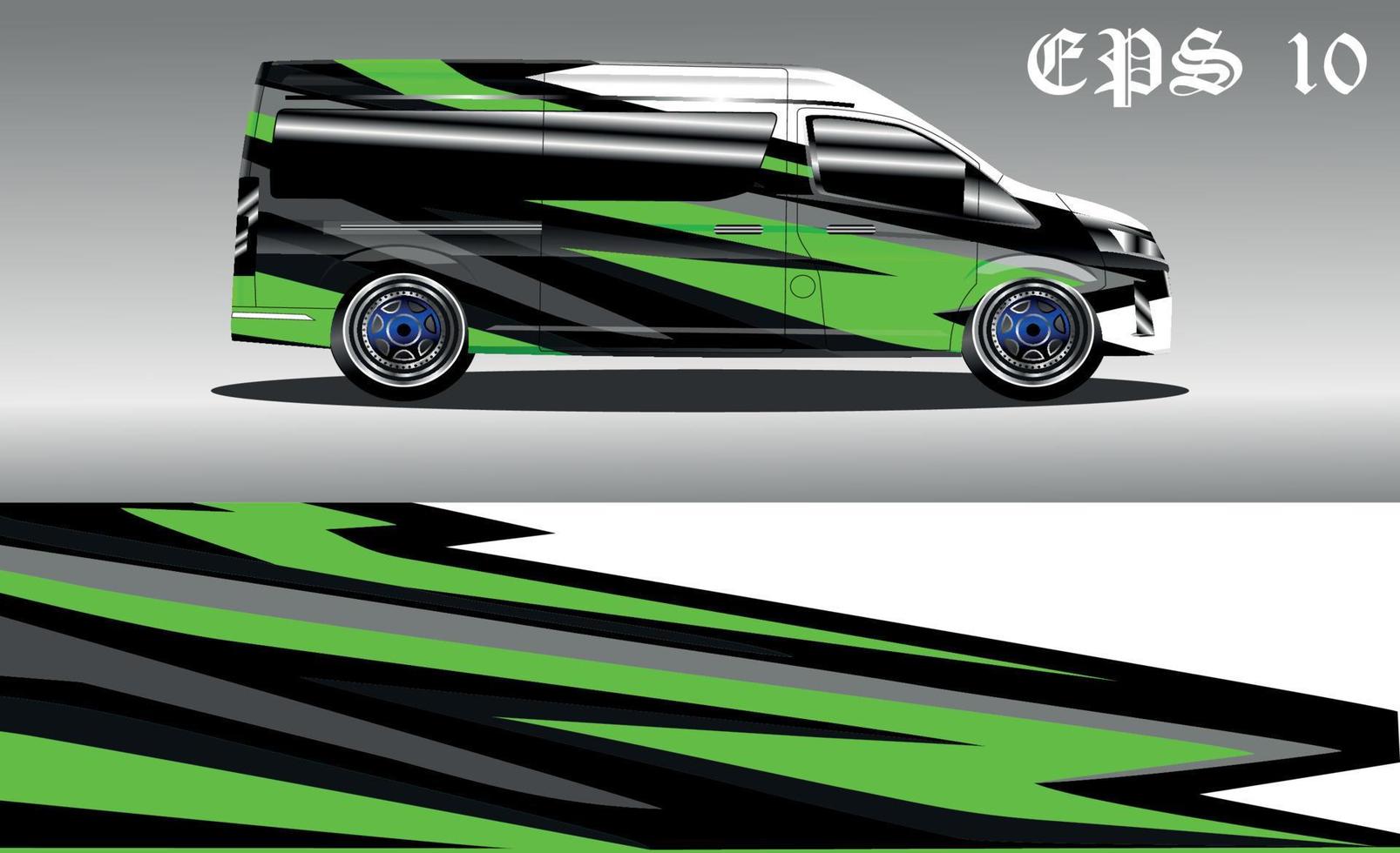 cargo van car wrap design vector