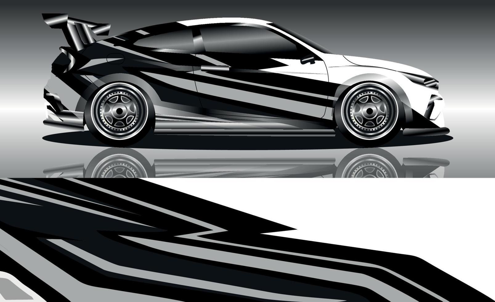 sports car wrap design vector