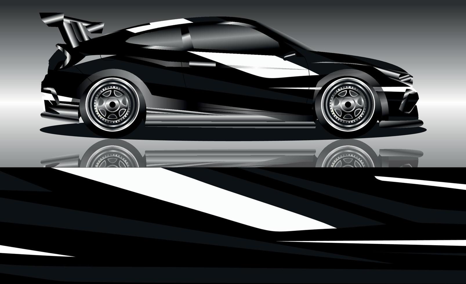 sports car wrap design vector