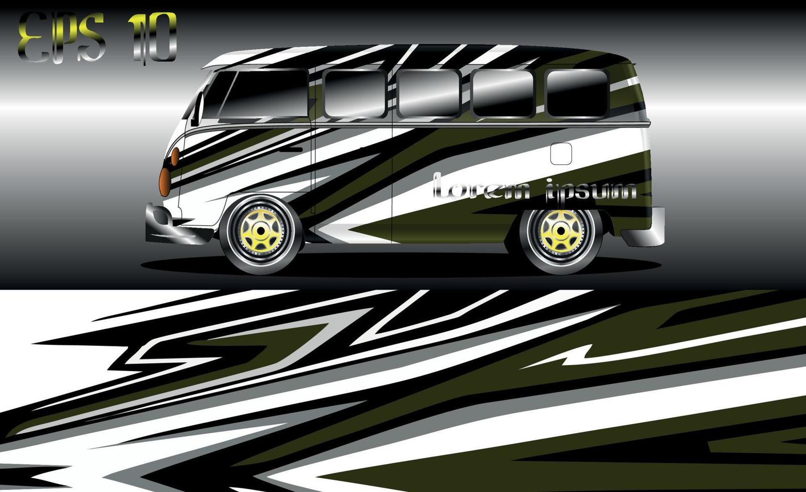 cargo van car wrap design vector