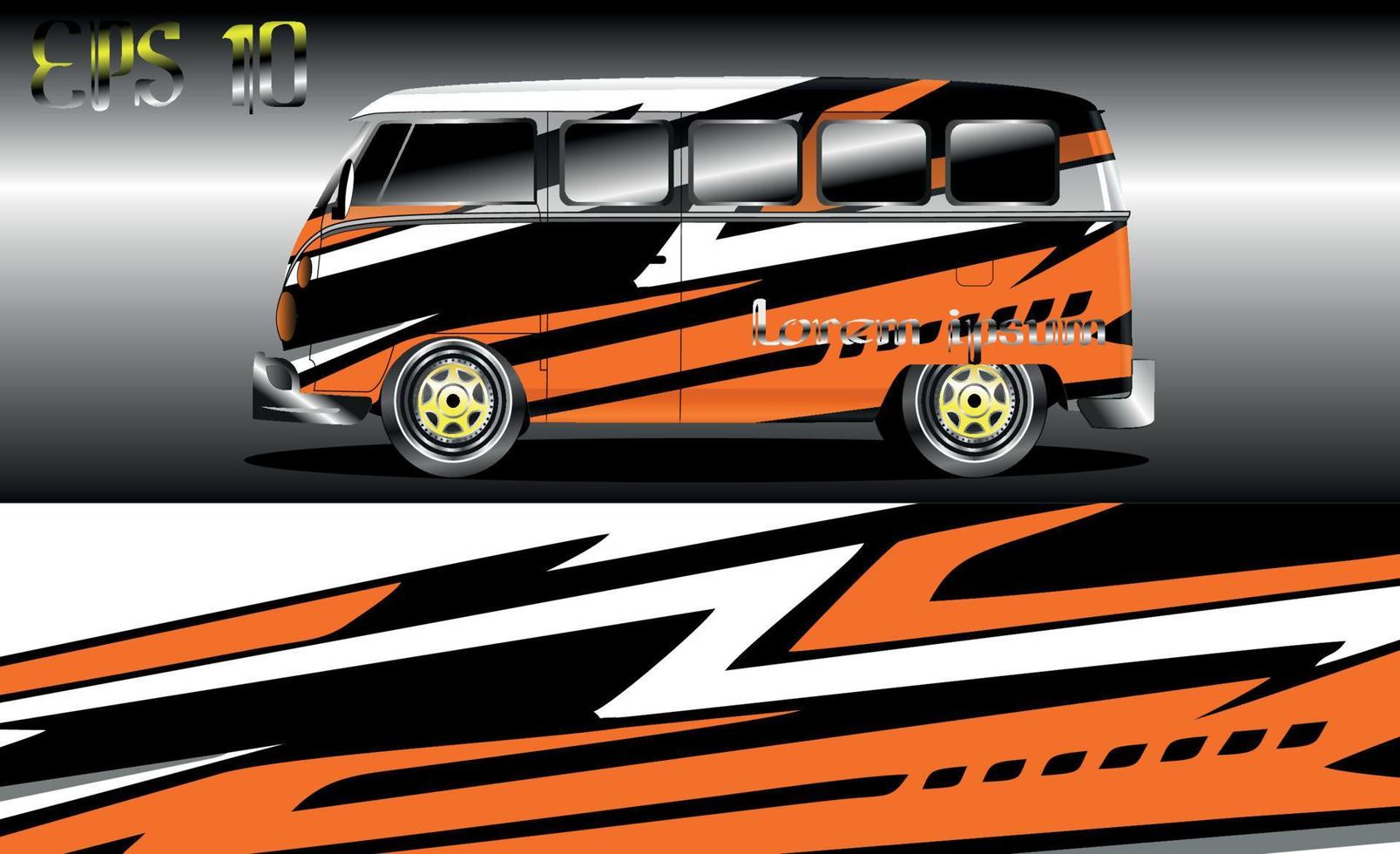 cargo van car wrap design vector