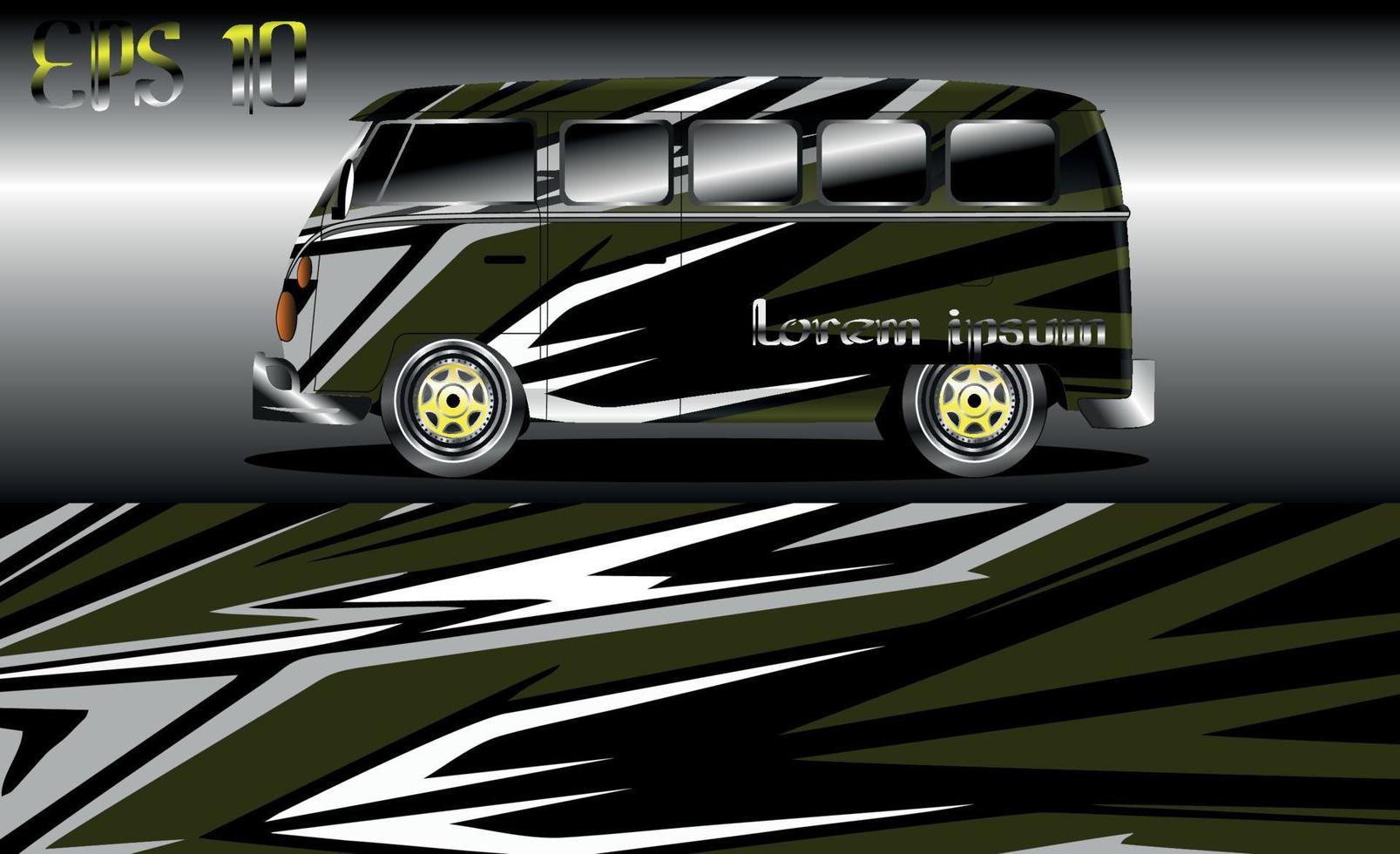 cargo van car wrap design vector