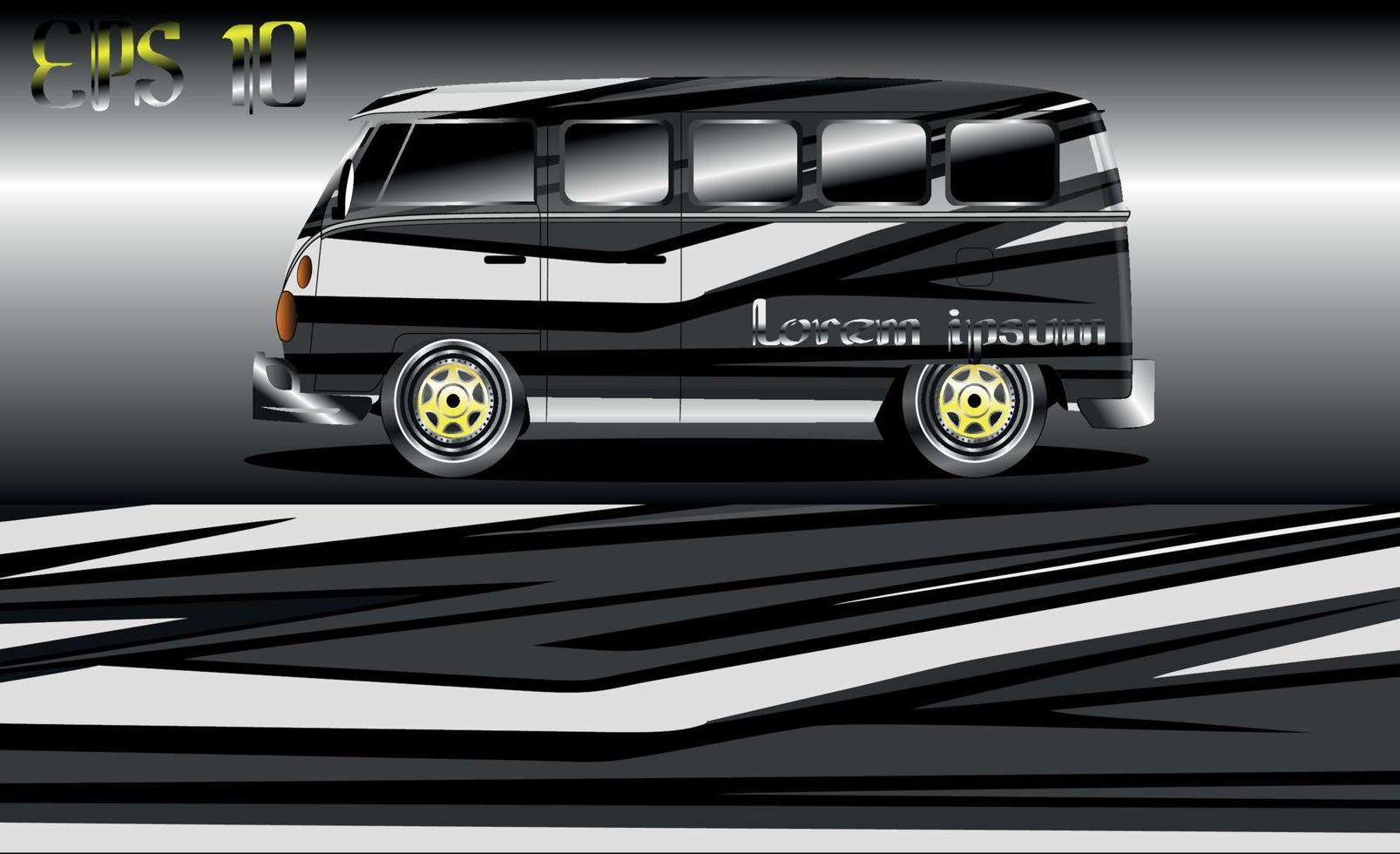 cargo van car wrap design vector