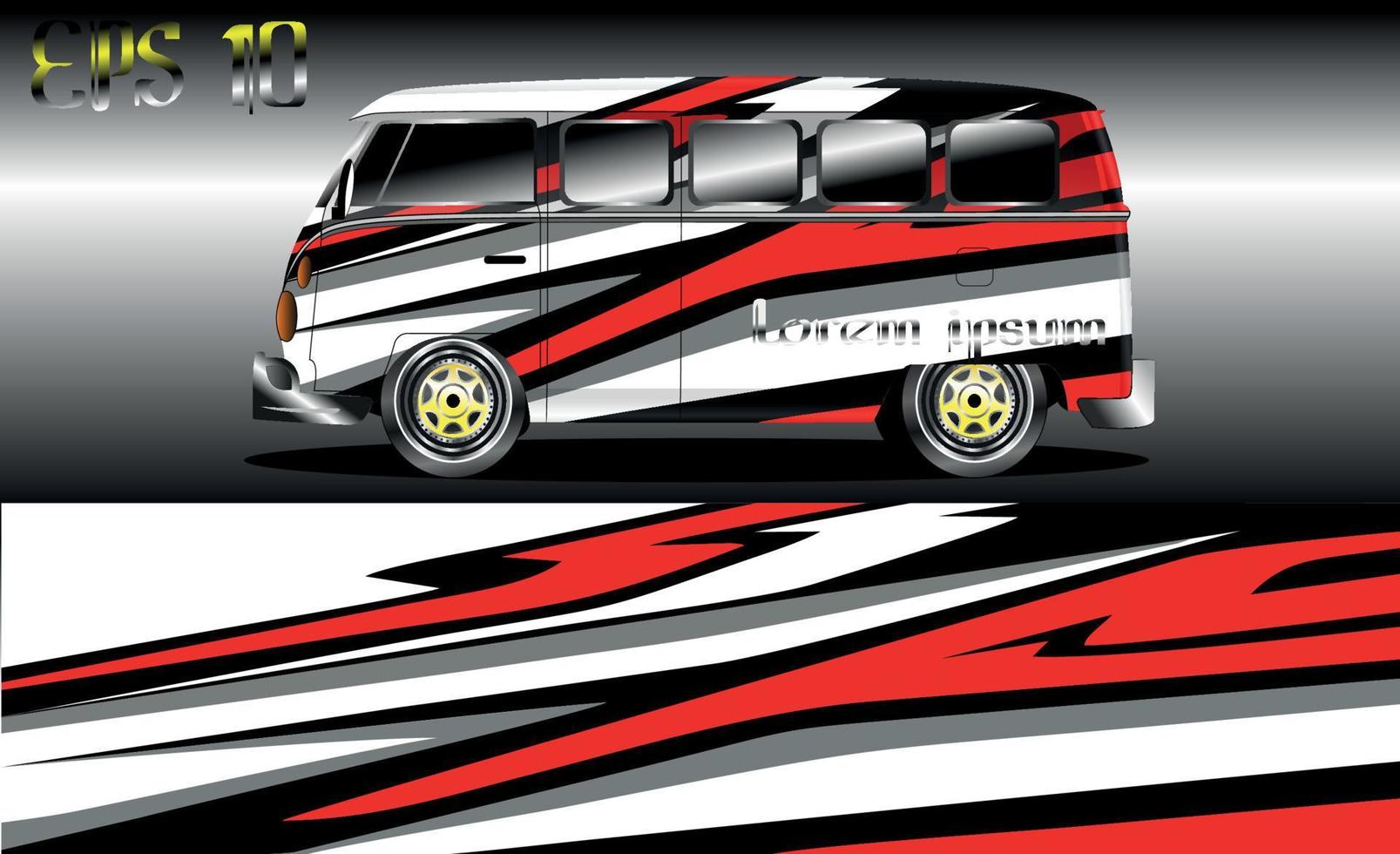 cargo van car wrap design vector