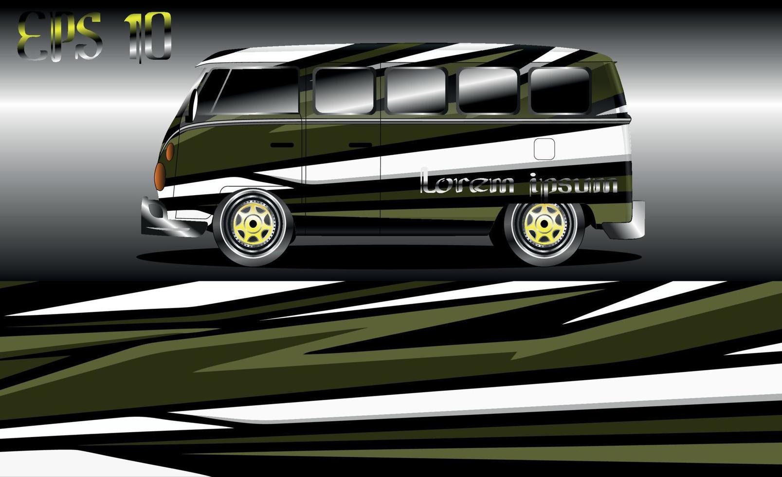 cargo van car wrap design vector