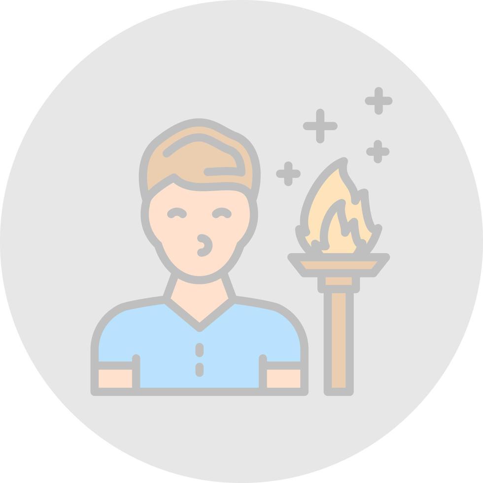 Fire Eater Man Vector Icon Design