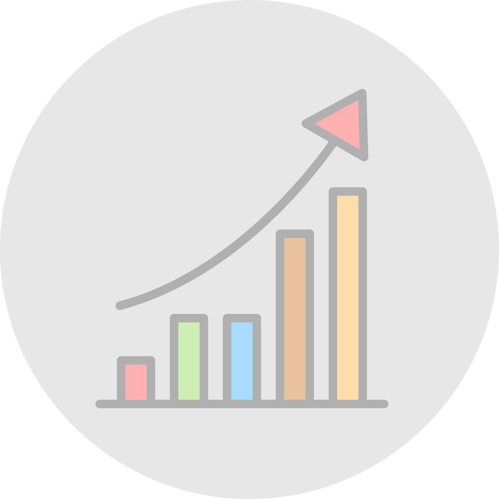 Growth Graph Vector Icon Design