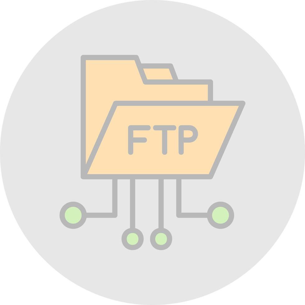 diseño de icono de vector ftp