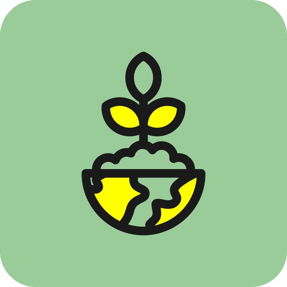 Earth Plant Vector Icon Design