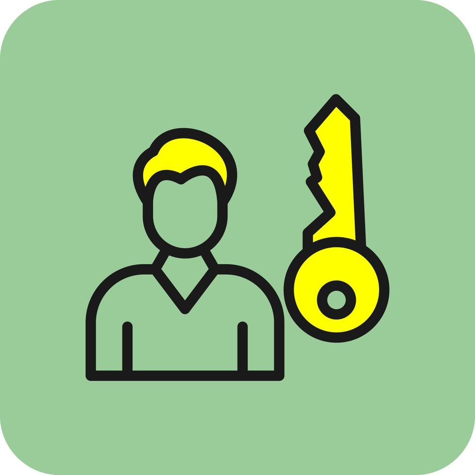 Key Person Vector Icon Design