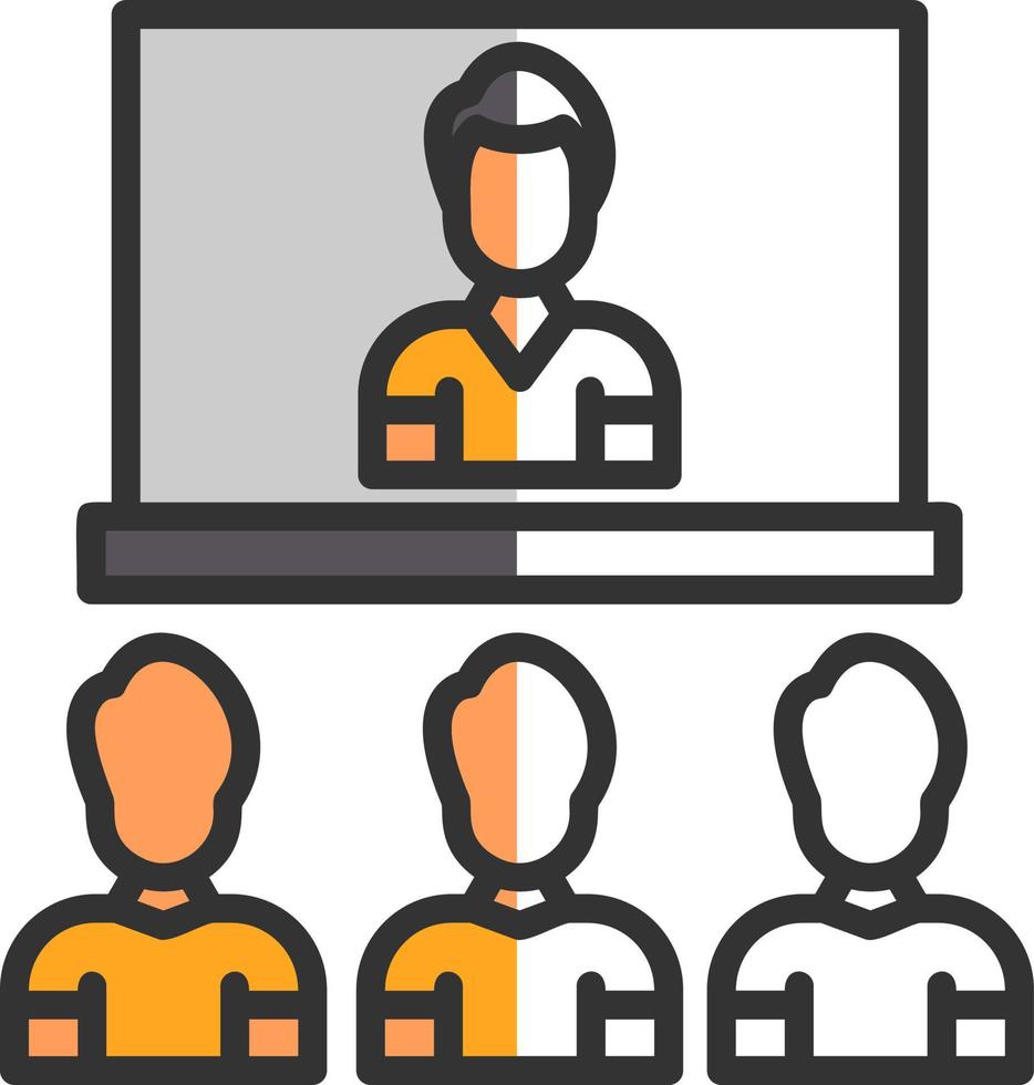 Video Conference Vector Icon Design