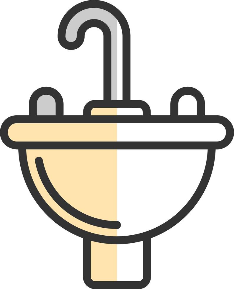 Wash Basin Vector Icon Design