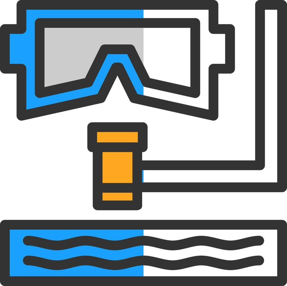 diseño de icono de vector de snorkel