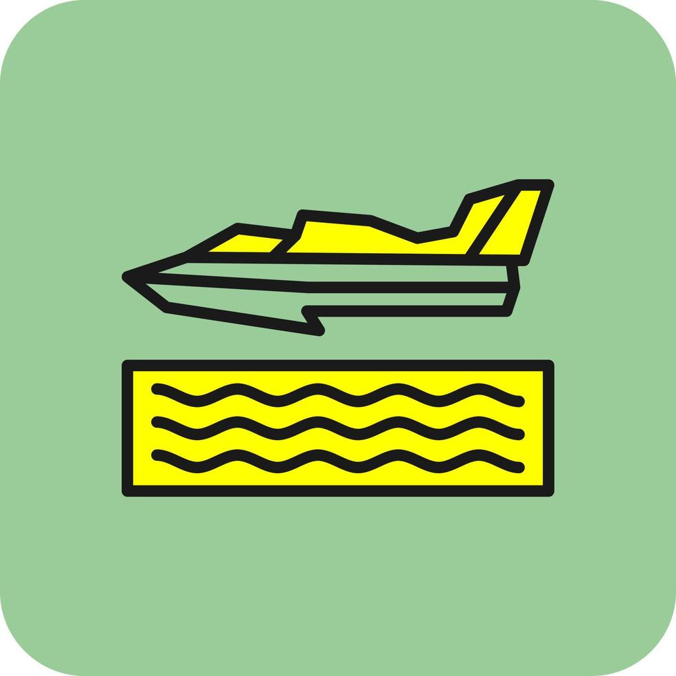 diseño de icono de vector de carreras de hidroaviones