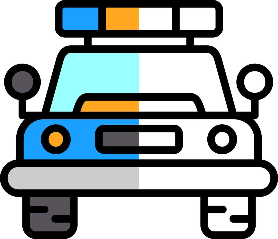 diseño de icono de vector de coche de policía